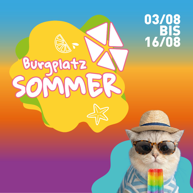 Aktionsfenster Beitragsseite Burgplatz Sommer